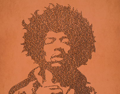 Jimi Hendrix Typographic poster