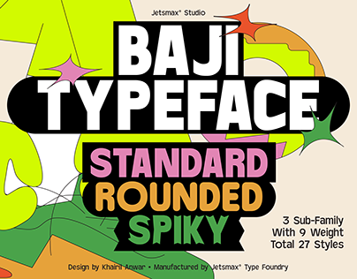 Project thumbnail - Baji Typeface - Free Font