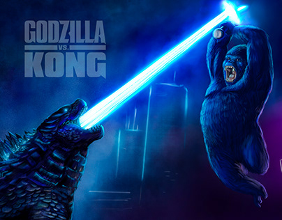 Godzilla vs Kong Illustration