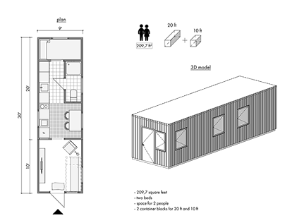 Project of houses from modules