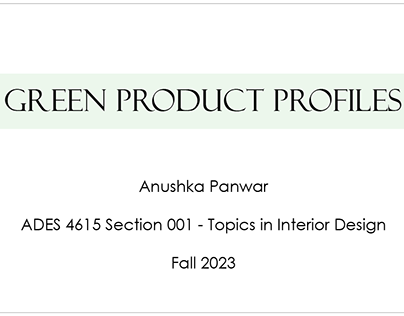 Green Product Profiles