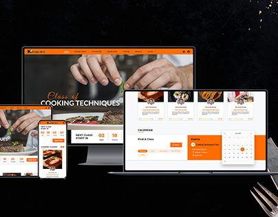 Cooking classes website concept
