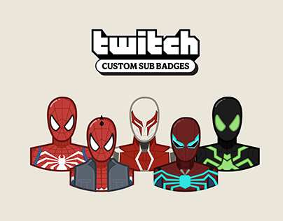 Spiderman Twitch Sub Badges