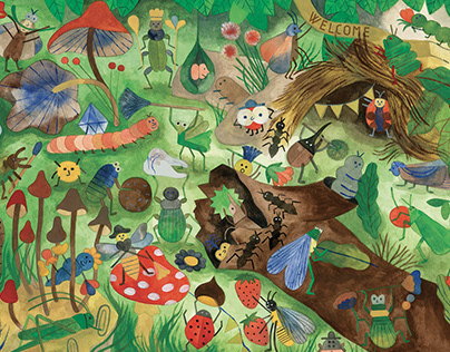 the Wimmelbild illustration for In the Wood ISSUE