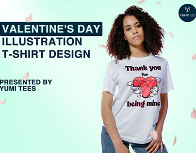 Valentine's day illustration t shirt design