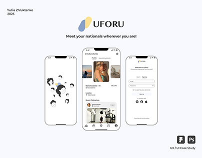 UX/UI Case Study - Social Media IOS Mobile App UFORU