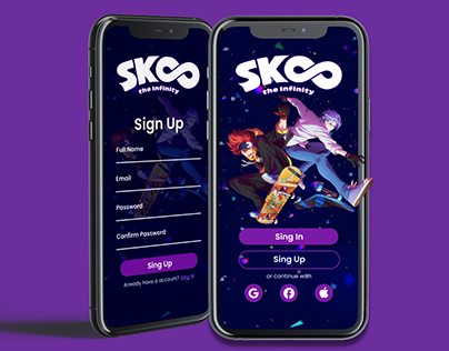 UI Sign Up Anime Concept "Sk8 The Infinity"