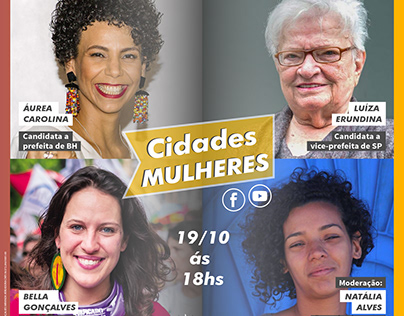 Flyer | PSOL - Live Cidades mulheres