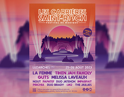 Affiche du festival "Les Carrières Saint-Roch"