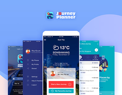 Journey Planner - Smart Trip Mobile App Design - UI/UX