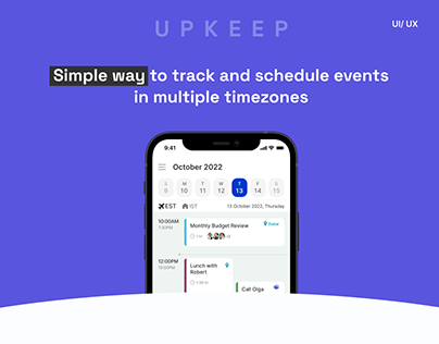 UPKEEP - Time-Management and Scheduling App
