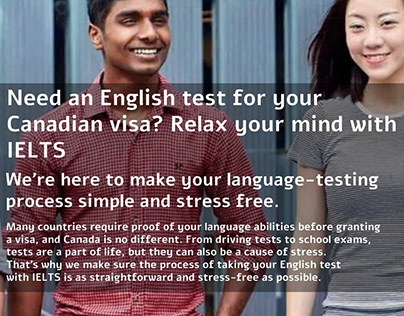 Exxence India: Need an English test for Canada visa