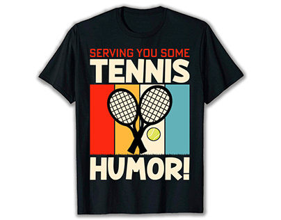Retro Tennis T-Shirt Design.