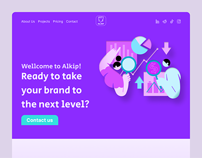 Alkip - Homepage design
