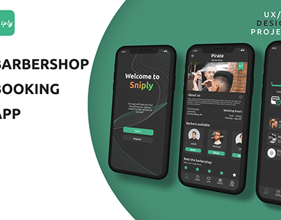 Project thumbnail - Book Your Barber App UX/UI