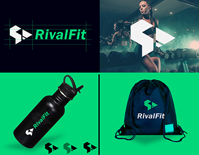 RF Logo Design,Fitness logo,GYM Logo Design,Branding