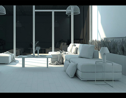 Referencia: Bendus Mihail living room Con 3D Max y Vray