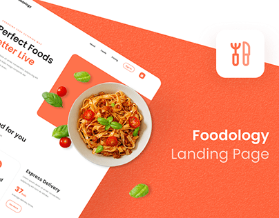 (Freebies) Foodology Website Landing Page UI Kit