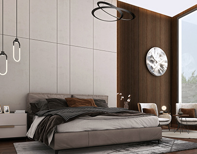 Two options for a simple modern bedroom