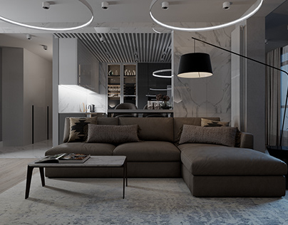 interior design of the apartment for a young family