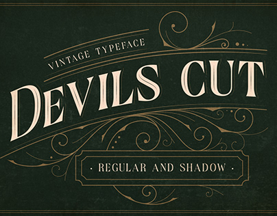 Devils Cut - Vintage Whiskey Label Typeface