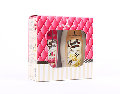 Gift Packaging Raspberry + Vanilla cream shower gels