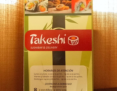 Menú Takeshi Sushi