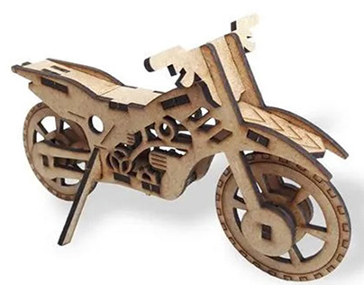 Wooden motorcycle Model "Ahşap Motosiklet Maketi"