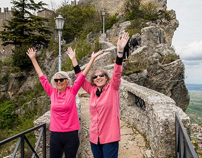 Tourists visiting San Marino