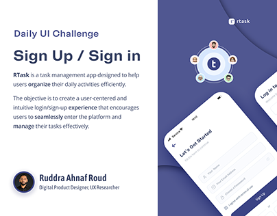 Sign Up/Sign in page
