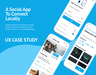 A social app to connect locally - UX case study