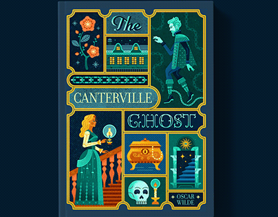 BOOK COVER ILLUSTRATION - The Canterville Ghost