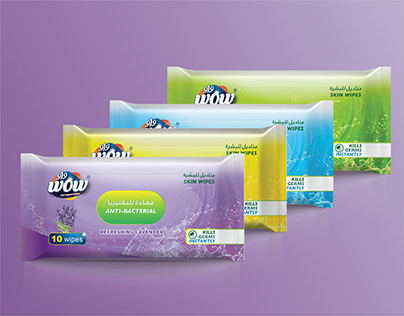 ANTI-BACTERIAL 10 WIPES PACKAGING AND MOCKUPS DESIGN