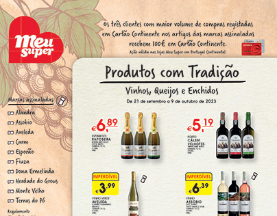 Meu Super - Folheto Vinhos Queijos e Enchidos