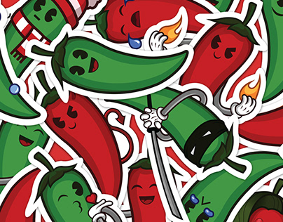 Hot Chilli Pepper Stickers