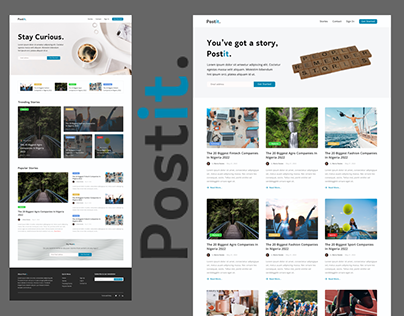 Postit. - Blog Website with User dashboard