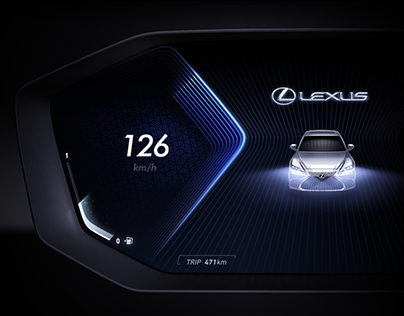 2019 Lexus ES 300h Cluster Concept GUI
