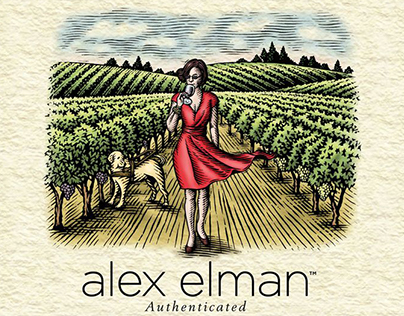 Alex Elman Wine Label Illustrations by Steven Noble