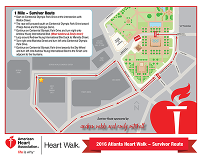 Atlanta Heart Walk Route Maps