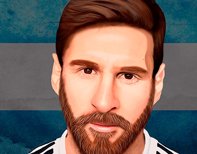 Retrato de Lionel Messi - Lionel Messi Portrait