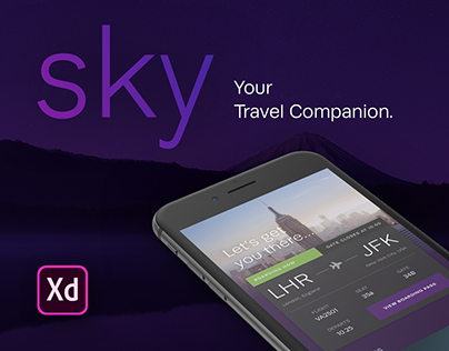 Sky Travel UI Kit for Adobe XD