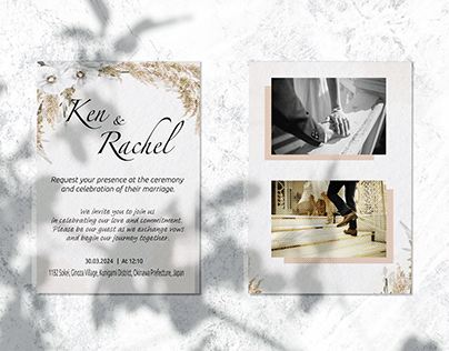 Project thumbnail - Harmony in Minimalism: A Wedding Invitation Project