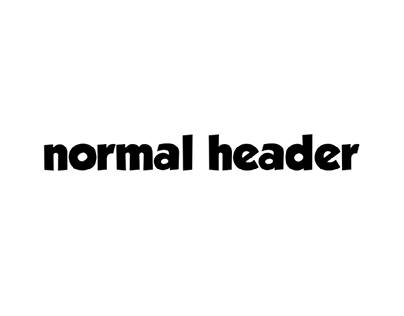 normal header
