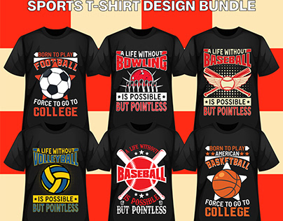 Sports t-shirt design bundle