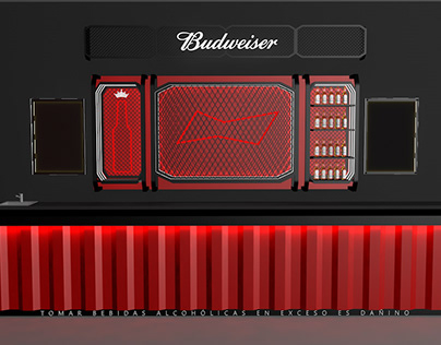 Diseño de barra y backing para la marca Budweiser