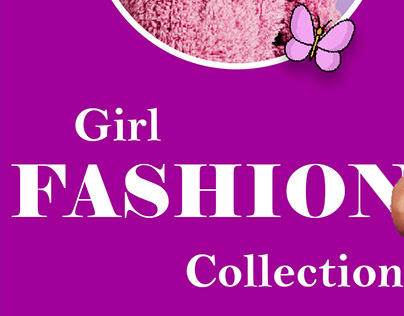 Butter Fly Girls Fashion Banner Design