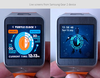 Turtle Clock. Smart watch app (Samsung gear 2)