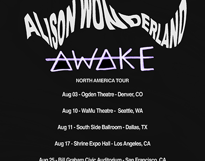 Alison Wonderland North America Tour official poster