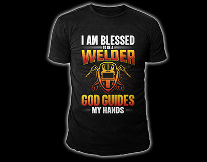 Welder T-shirt Design Vector