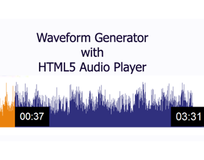Auto generated waveforms with HTML5 audio player